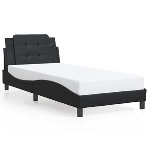 vidaXL Bed Frame without Mattress "Zadar" Black 100x203 cm Faux Leather