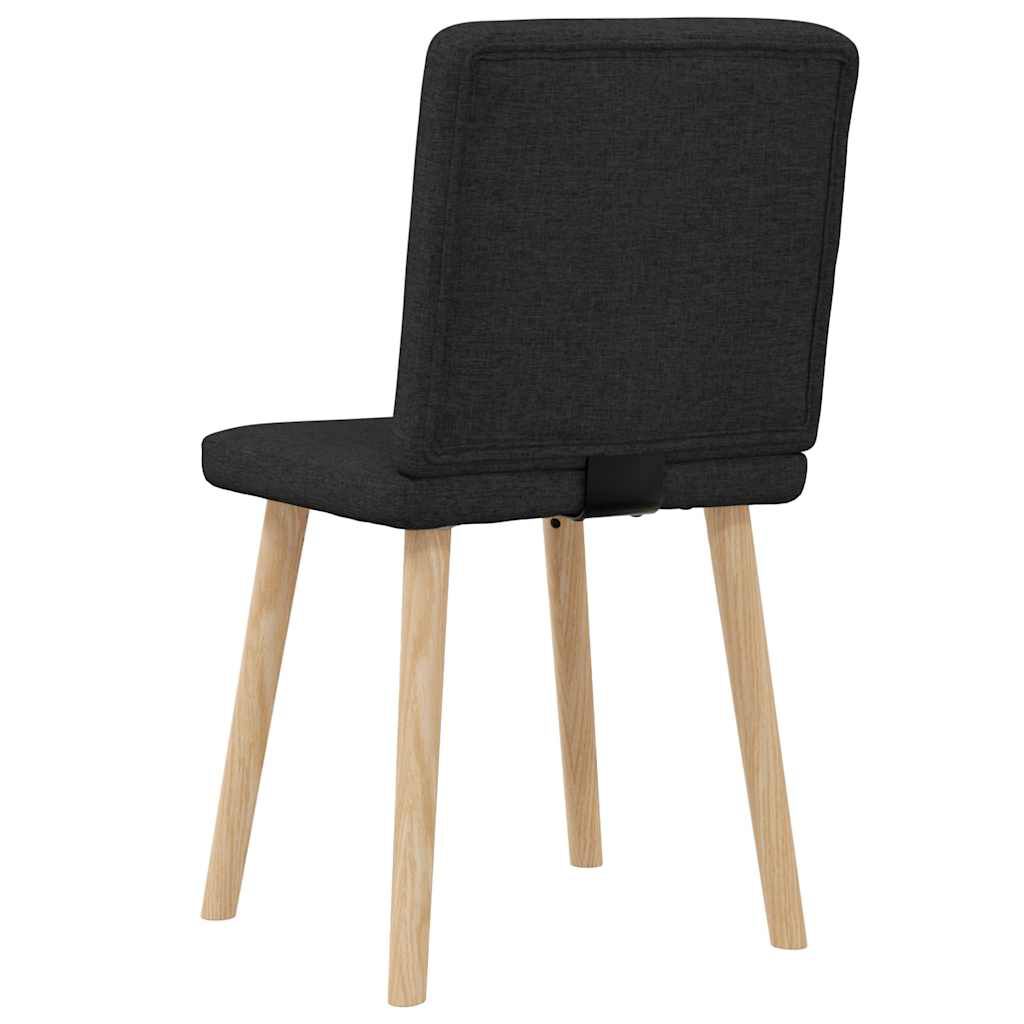 vidaXL Dining Chairs 2 pcs Black Fabric