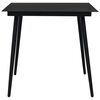 vidaXL Garden Dining Table Black 80x80x74 cm Steel and Glass