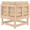 vidaXL Corner Sofas with Cushions 2 pcs Solid Wood Pine