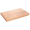 vidaXL Bathroom Countertop Light Brown 60x40x(2-4) cm Treated Solid Wood