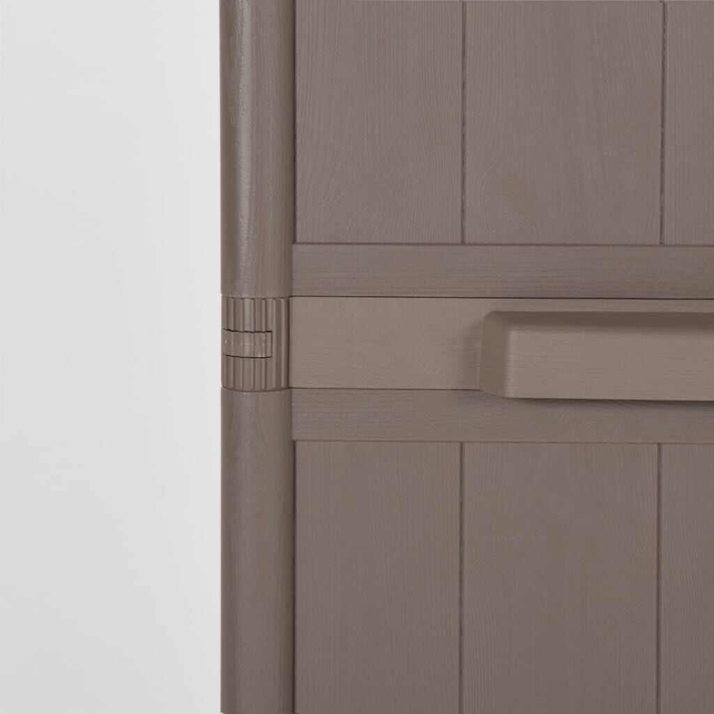 vidaXL Garden Storage Cabinet Brown 65x45x172 cm PP Wood Look
