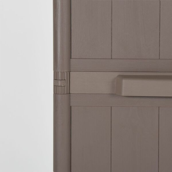 vidaXL Garden Storage Cabinet Brown 65x45x172 cm PP Wood Look