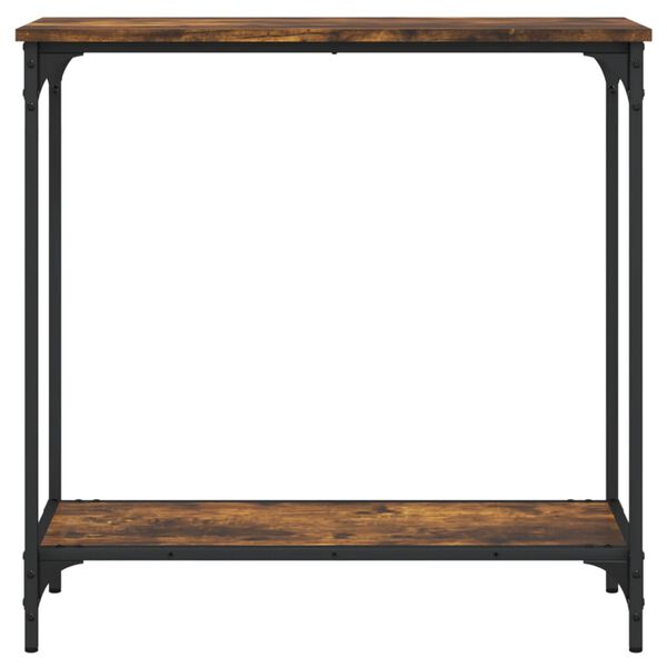vidaXL Console Table Smoked Oak 75x30.5x75 cm Engineered Wood