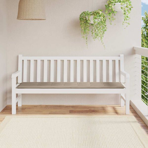 vidaXL Garden Bench Cushion Taupe 180x50x4 cm Oxford Fabric