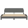 vidaXL Bed Frame "Dover" Dark Grey 183x213 cm Fabric
