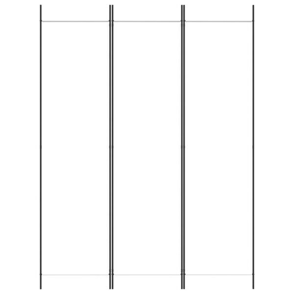 vidaXL 3-Panel Room Divider White 150x200 cm Fabric