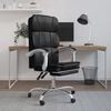 vidaXL Reclining Office Chair Black Faux Leather