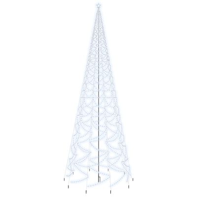 vidaXL Christmas Tree with Spike Cold White 3000 LEDs 800 cm