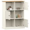 vidaXL Bookcase VIGO White 90x35x114.5 cm Solid Wood Pine