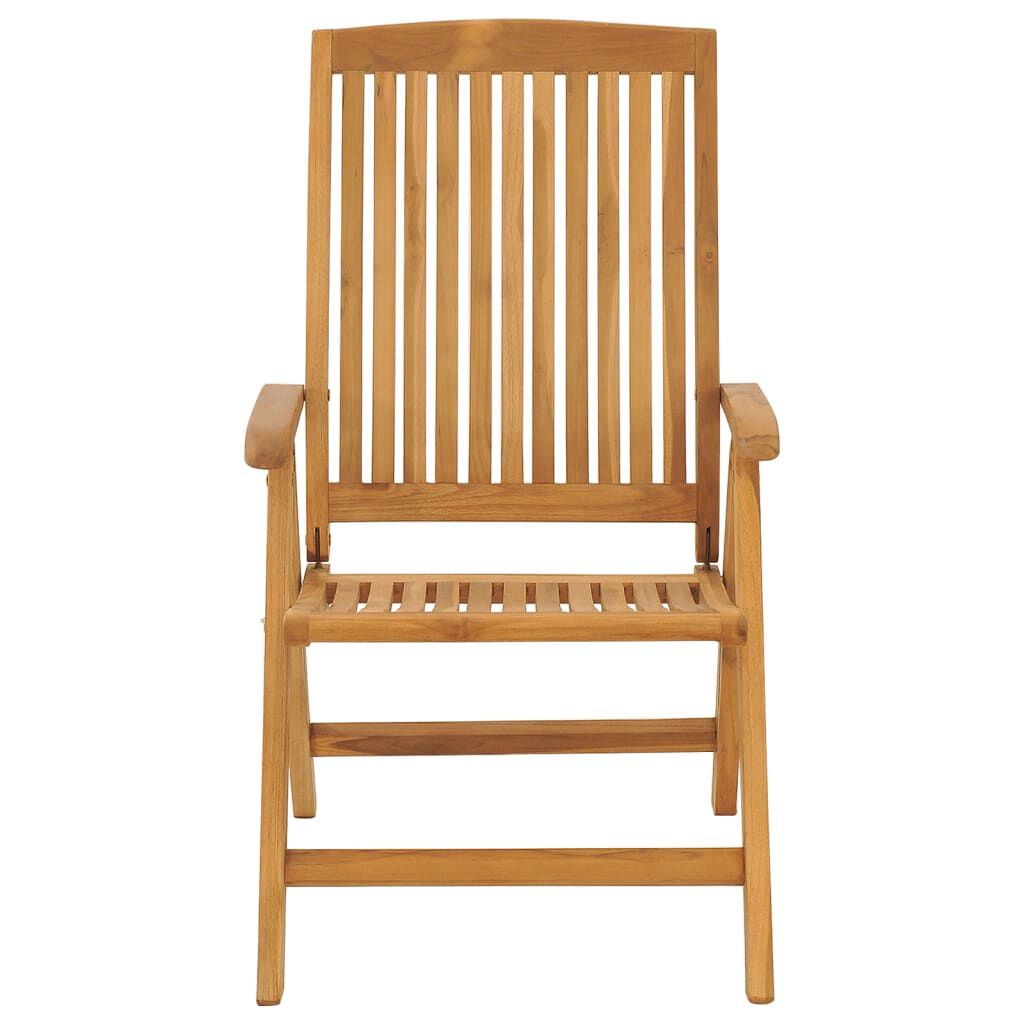vidaXL Reclining Garden Chairs with Cushions 6 pcs Solid Wood Teak
