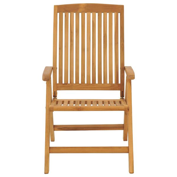 vidaXL Reclining Garden Chairs with Cushions 6 pcs Solid Wood Teak