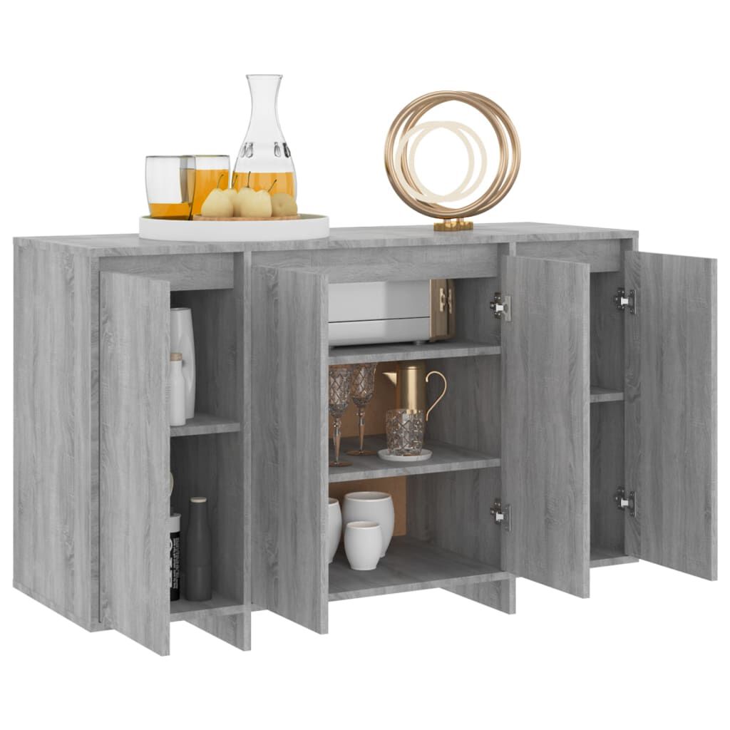 vidaXL Sideboard Grey Sonoma 120x41x75 cm Engineered Wood