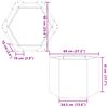 vidaXL Garden Planter Black Hexagon 69x60x45 cm Steel