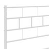 vidaXL Metal Bed Frame without Mattress with Footboard White 100x190cm