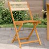 vidaXL Bistro Chairs 2 pcs Beige Solid Wood Acacia and Rope
