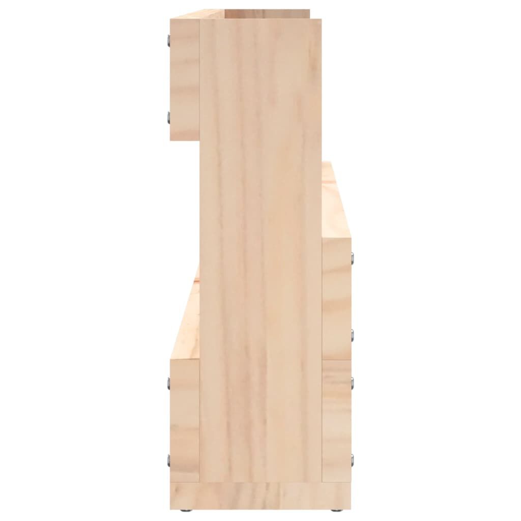 vidaXL Wall-mounted Shoe Racks 2 pcs 110x9x23 cm Solid Wood Pine