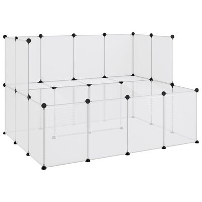 vidaXL Small Animal Cage Transparent 143x107x93 cm PP and Steel