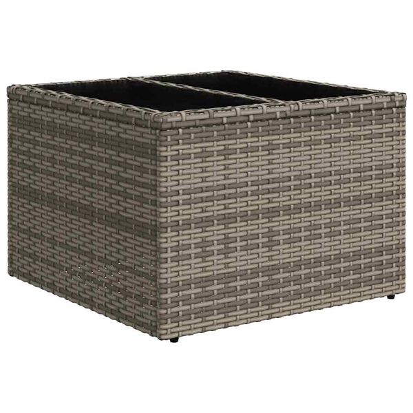 vidaXL Sofa Set 6 pcs Grey Poly Rattan