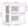 vidaXL Outdoor Rabbit Hutch Small Animal House Pet Cage 4 Doors Wood