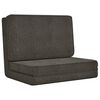vidaXL Folding Floor Chair Dark Grey Fabric