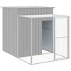vidaXL Chicken Cage with Run Light Grey 165x1067x181 cm Galvanised Steel
