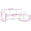 vidaXL 3-Seater Sofa with Footstool Black 180 cm Faux Leather