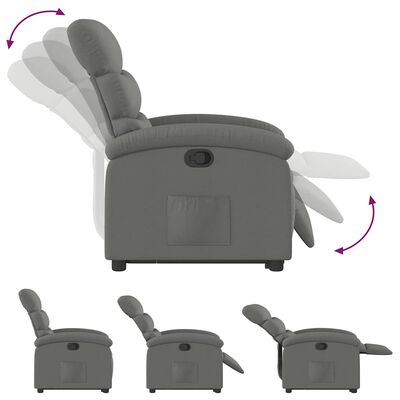 vidaXL Stand up Recliner Chair Dark Grey Fabric