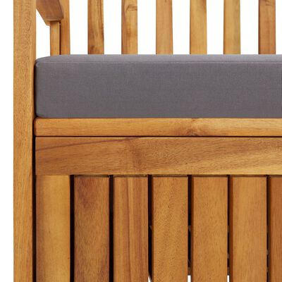 vidaXL Garden Storage Bench with Cushion 148 cm Solid Acacia Wood