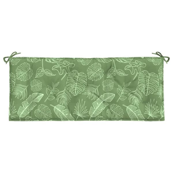 vidaXL Garden Bench Cushions 2pcs Leaf Pattern 120x50x7cm Fabric