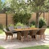 vidaXL Garden Dining Set with Cushion 9 pcs Grey and brown Poly Rattan