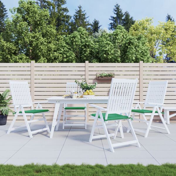 vidaXL Garden Chair Cushions 4 pcs Green 50x50x3 cm Oxford Fabric