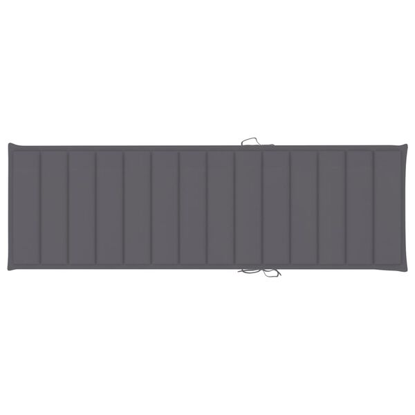 vidaXL Garden Sun Lounger with Cushion Solid Wood Acacia