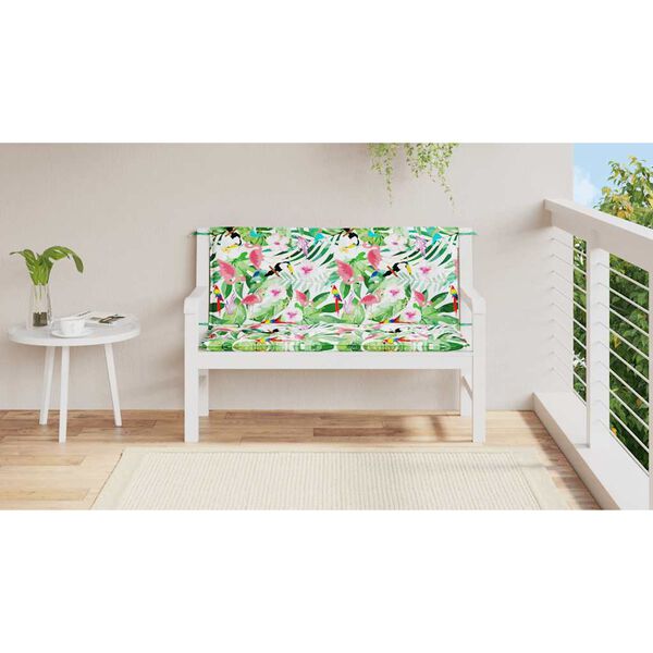 vidaXL Garden Bench Cushions 2pcs Multicolour 120x50x7cm Fabric