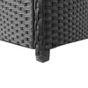 vidaXL Garden Storage Box Black 120x50x60 cm Poly Rattan