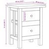 vidaXL Nightstand Solid Mahogany Wood 40x30x51 cm