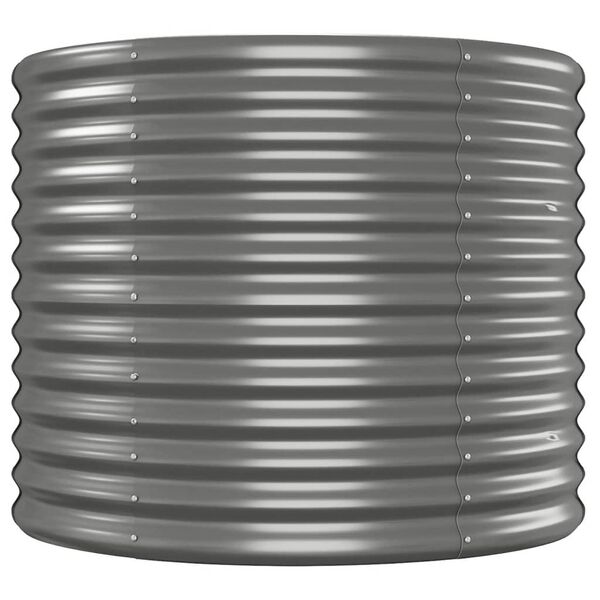 vidaXL Garden Raised Bed Powder-coated Steel 512x80x68 cm Grey