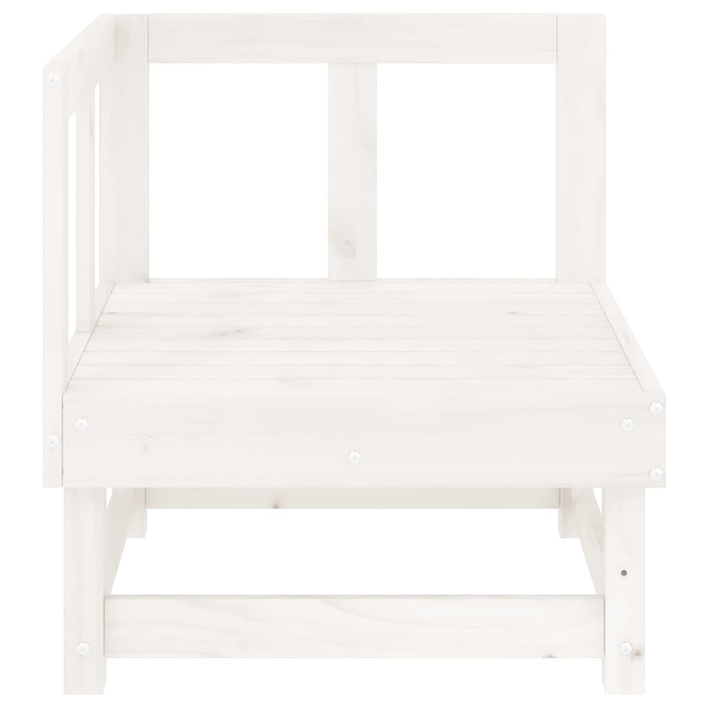 vidaXL Garden Corner Sofa White Solid Wood Pine