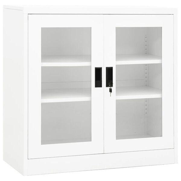 vidaXL Office Cabinet White 90x40x90 cm Steel