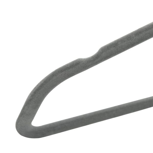 vidaXL 50 pcs Clothes Hanger Set Anti-slip Grey Velvet