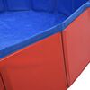 vidaXL Foldable Dog Swimming Pool Red 80x20 cm PVC