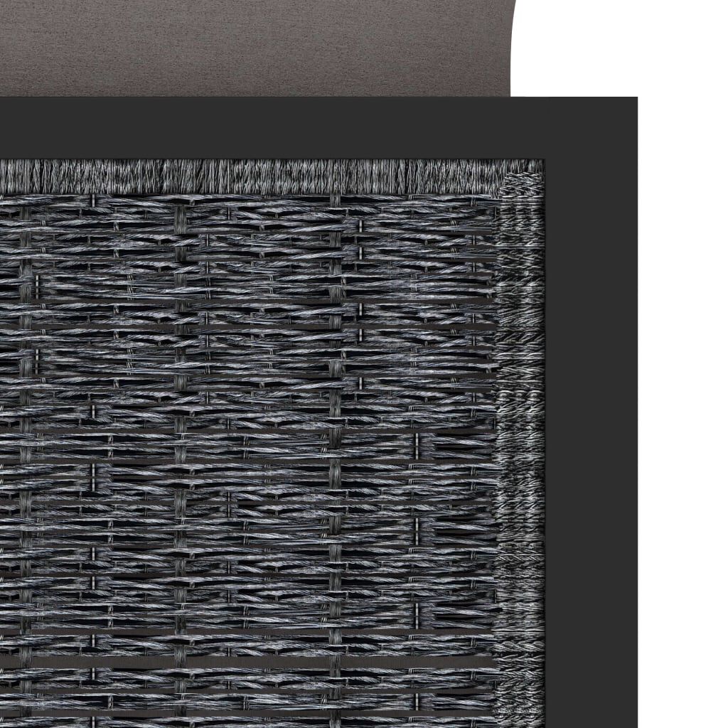 vidaXL Right Corner Sofa with Cushion Anthracite Poly Rattan