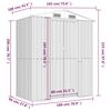 vidaXL Garden Shed Light Brown 192x108x223 cm Galvanised Steel