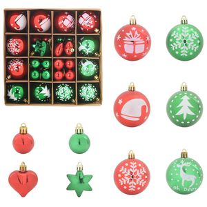 vidaXL Christmas Bauble Set 40 pcs Red and Green