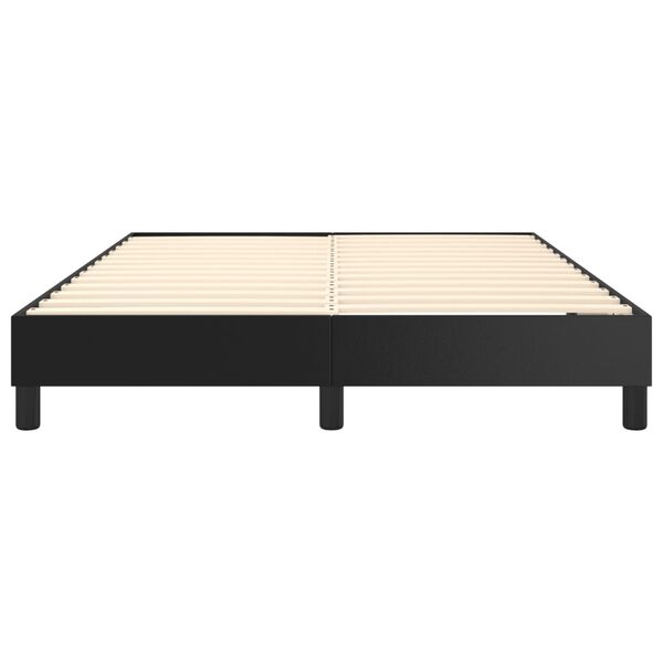 vidaXL Bed Frame without Mattress Black Double Faux Leather