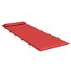 vidaXL Sun Lounger Cushion Red 180x60x4 cm Oxford Fabric