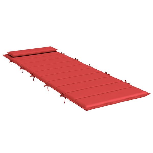 vidaXL Sun Lounger Cushion Red 180x60x4 cm Oxford Fabric