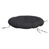 vidaXL Round Cushion Black &Oslash; 100 x11 cm Oxford Fabric