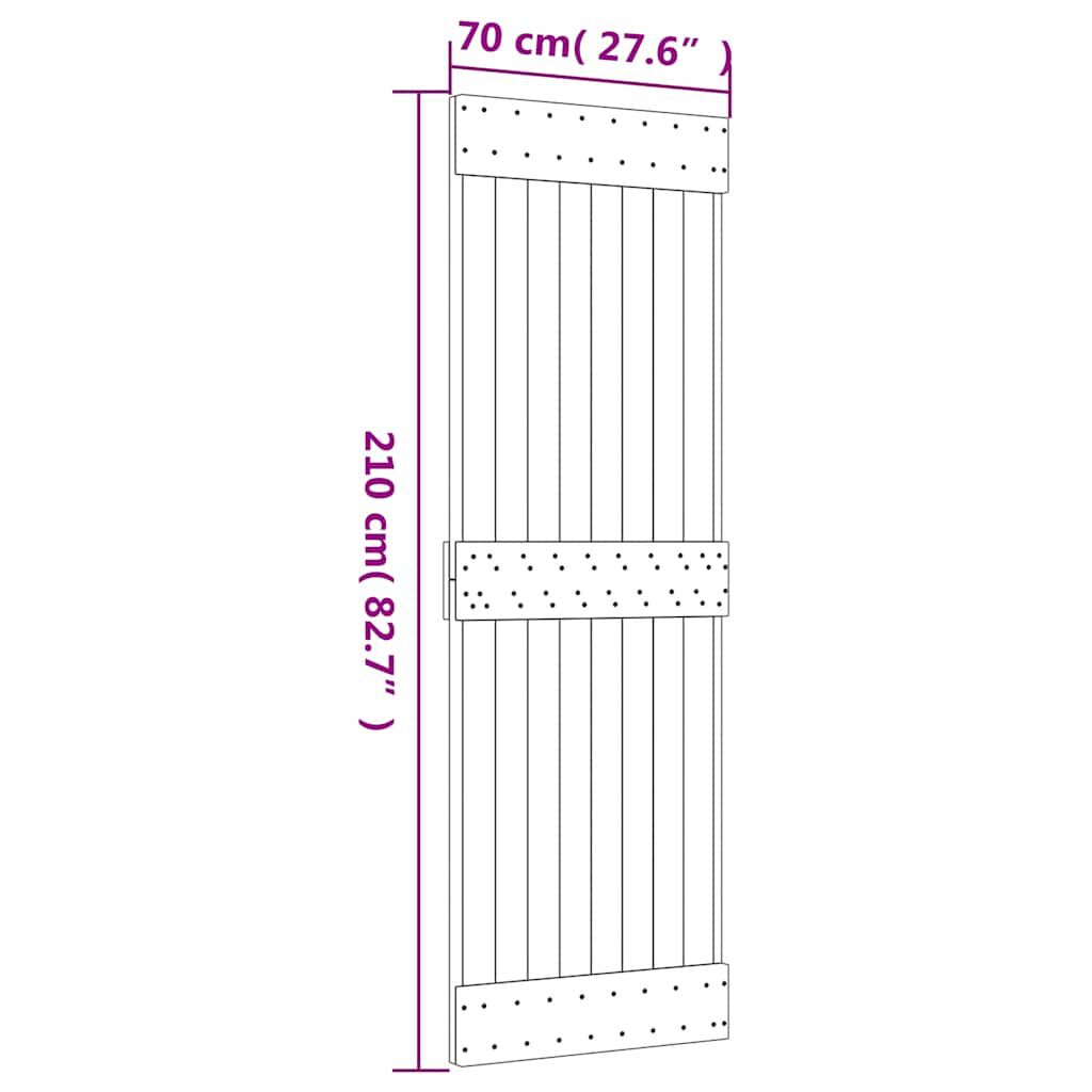 vidaXL Door NARVIK 70x210 cm Solid Wood Pine