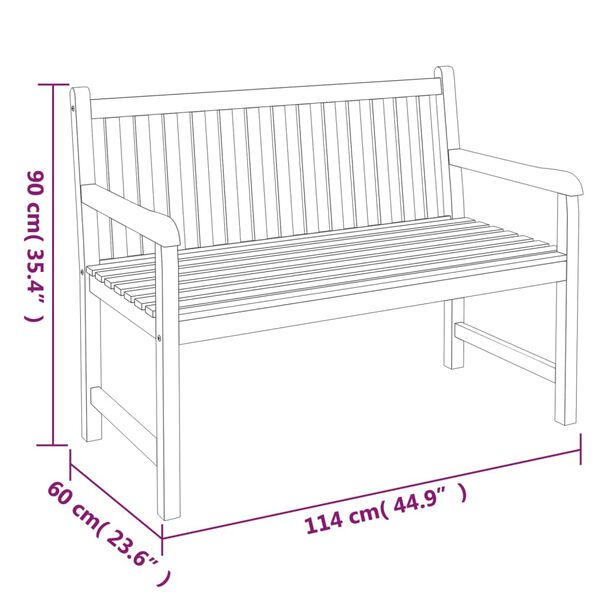 vidaXL 3 Piece Garden Dining Set Solid Wood Teak